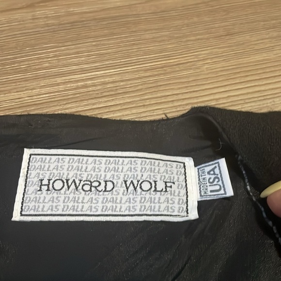 Vintage Howard Wolf Dallas Wool Long sleeved Dress Black Size 10 Made in USA - Picture 8 of 13